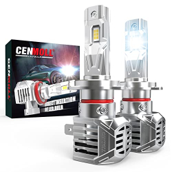 Cenmoll H7 LED Headlight Bulb, 120W 24000lm 6000K Cool White 600% Brightness LED H7 Headlight Bulb Canbus Error Free All-in-One Design