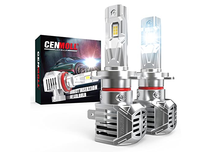 Cenmoll H7 LED Headlight Bulb, 120W 24000lm 6000K Cool White 600% Brightness LED H7 Headlight Bulb Canbus Error Free All in One Design Wireless Design Cenmoll H7 LED Headlight Bulb, 120W 24000lm 6000K Cool White 600% Brightness LED H7 Headlight Bulb Canbus Error Free All in One Design Wireless Design