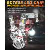 Cenmoll H7 LED Headlight Bulb, 120W 24000lm 6000K Cool White 600% Brightness LED H7 Headlight Bulb Canbus Error Free All in One Design Wireless Design