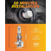 Cenmoll H7 LED Headlight Bulb, 120W 24000lm 6000K Cool White 600% Brightness LED H7 Headlight Bulb Canbus Error Free All in One Design Wireless Design