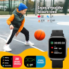 HENGTO Smart Watch für Kinder, Kinderuhr, Mädchenuhr mit 20 Sportmodi, Schrittzähler, Schlafmonitor, Kinderuhr, Geburtstagsgeschenke, Spielzeuggeschenk für Mädchen Jungen 6-16 (Schwarz)