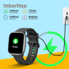 HENGTO Smart Watch für Kinder, Kinderuhr, Mädchenuhr mit 20 Sportmodi, Schrittzähler, Schlafmonitor, Kinderuhr, Geburtstagsgeschenke, Spielzeuggeschenk für Mädchen Jungen 6-16 (Schwarz)