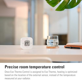 EVE Thermo – Kit Confort para 1 radiador, incluye 1 unidad de control EVE Thermo, compatible con Apple Home, requiere Apple TV 4K (2.ª generación/3.ª generación 128 GB), HomePod (2.ª generación) o HomePod Mini