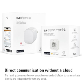 EVE Thermo – Kit Confort para 1 radiador, incluye 1 unidad de control EVE Thermo, compatible con Apple Home, requiere Apple TV 4K (2.ª generación/3.ª generación 128 GB), HomePod (2.ª generación) o HomePod Mini