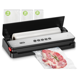 Bonsenkitchen Vakuumierer für trocken/feucht mit Cutter & Folienbeuteln
