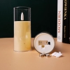 Diogeynu - Pilar electrónico LED sin llama, funciona con pilas, con luz parpadeante de llama realista, ideal para bodas y fiestas