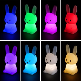 Playtastic children's lamp night light: battery silicone night light rabbit