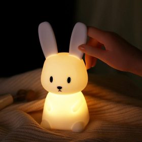 Playtastic children's lamp night light: battery silicone night light rabbit