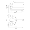 Grifo de cocina Ideal Standard CeraFlex, de pared, giratorio, 200 mm