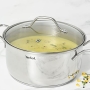 Tefal Intuition 4-teiliges Kochset, Kochtopf 16 cm, 16 cm, 16/20/24 cm, 5 Jahre Garantie, Premium 18/10 Edelstahl, Größenverteilung, Glasdeckel, Geeignet für Induktion