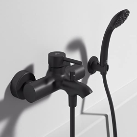 Однорычажный смеситель Ideal Standard Ceraline для ванны, черный шелк