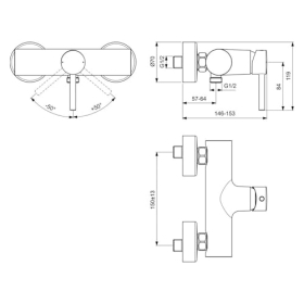 Ideal Standard Einhebel-Duschmischer – Modernes Design