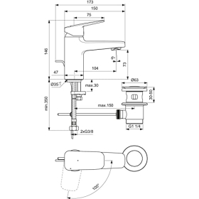 Ideal Standard - Waschtisch-Einhandbatterie mit Bluestart-System