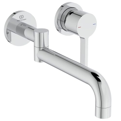 Grifo de cocina de pared Ideal Standard Gusto, giratorio 120°, cromado
