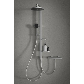 Душевая система Ideal Standard BD585SI Alu+, 2 полки, ручной душ с 2 функциями, 175 см