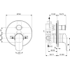 Mezclador empotrado para baño y ducha Ceraflex de 2 vías Ideal Standard