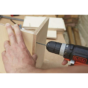 Taladro atornillador BLACK+DECKER BDCDD12S1 de 12 V, 550 rpm, portabrocas sin llave de 10 mm