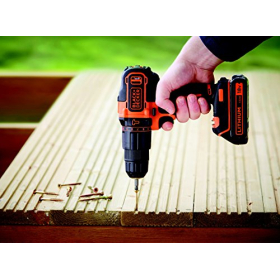 BLACK+DECKER BDCHD18BOA, 18V impact drill with 2 lithium batteries & 160 accessories