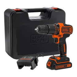 BLACK+DECKER Akku-Schlagbohrmaschine 18V mit Koffer