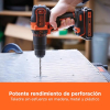 Taladro percutor inalámbrico BLACK+DECKER de 18 V con maletín