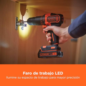BLACK+DECKER Akku-Schlagbohrmaschine 18V mit Koffer
