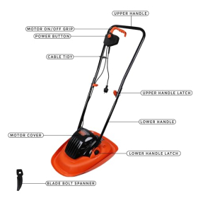 Электрическая газонокосилка BLACK+DECKER BEMWH551, 1200 Вт, ширина скашивания 30 см