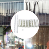 PVC strip curtains 1x2 m, set of 7 transparent slatted curtains for doors and rooms