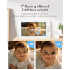 Babyphone mit Kamera, großes Display, Nachtsicht, Gegensprechen