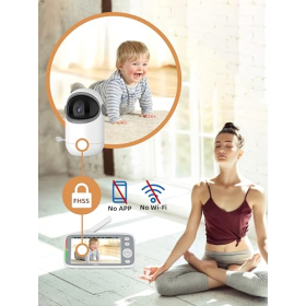 TakTark 5" 720p IPS baby monitor with camera, VOX and night vision