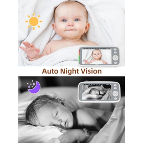 TakTark 5" 720p IPS baby monitor with camera, VOX and night vision