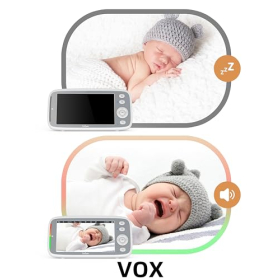 TakTark 5" 720p IPS baby monitor with camera, VOX and night vision