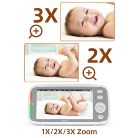 TakTark 5" 720p IPS baby monitor with camera, VOX and night vision