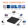 External USB 3.0/USB-C DVD drive Amicool CD/DVD burner and reader