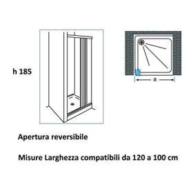 Mampara de ducha plegable BXF122001