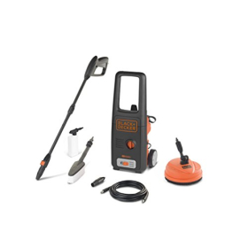 Black+Decker BXPW1400PE high-pressure vacuum cleaner with patio cleaner and fixed brush (1400 W, 110 bar, 390 l/h)