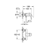 GROHE BauEdge - Bath mixer - Single lever shower mixer, integrated non-return valve | Chrome | 23333000