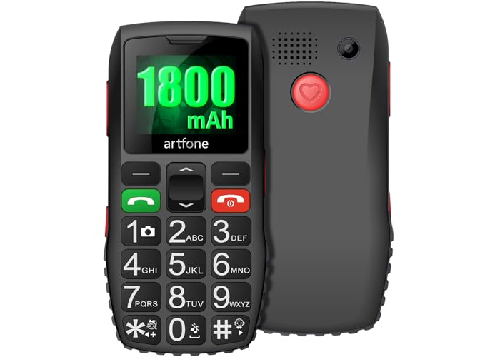 artfone C1 Mobile Phone for the Elderly, Big Buttons, SOS Function artfone C1 Mobile Phone for the Elderly, Big Buttons, SOS Function