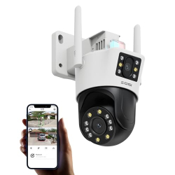 ZOSI 6MP Outdoor WiFi Surveillance Camera with Dual Lens