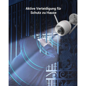 Вулична IP-камера EZVIZ 2K - виявлення людей на базі штучного інтелекту, нічне бачення, світло та сирена, двосторонній звук