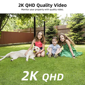 Бездротова вулична камера спостереження AOSU 2K QHD з акумулятором - WiFi камера з датчиком руху PIR