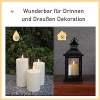 LUCOZA Juego de 3 velas LED para exterior, 10/12,5/15 cm, velas impermeables sin llama con temporizador y control remoto, velas de plástico para exterior que funcionan con pilas para interior y exterior