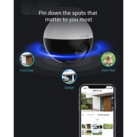 Камера відеоспостереження EZVIZ C8W Pro 2K Wi-Fi 360° з автоматичним відстеженням, кольоровим нічним баченням та кодеком H.265
