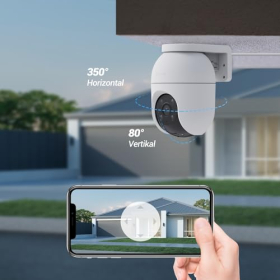 5-мегапіксельна панорамна та нахилена WiFi-камера EZVIZ C8c 3K із автоматичним відстеженням, двостороннім аудіо та кольоровим нічним баченням