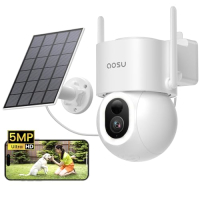 aosu 3K Outdoor Camera with Solar Power, AI Recognition & Color Night Vision