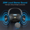 Hernido Boombox with CD/cassette player, FM radio, USB, AUX, headphones