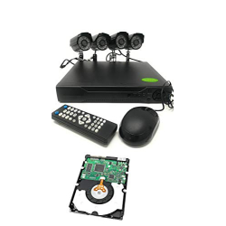 TEMPO DI SALDI DVR Überwachungskamera-Set 4 Kanäle mit 4 IR-Kameras