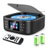 Tragbarer CD-Player, CCHKFEI Boombox CD-Player Bluetooth & FM-Radio mit Dual-Stereo-Lautsprecher LED-Bildschirm-Unterstützung USB/AUX-Kopfhöreranschluss 