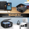Tragbarer CD-Player, CCHKFEI Boombox CD-Player Bluetooth & FM-Radio mit Dual-Stereo-Lautsprecher LED-Bildschirm-Unterstützung USB/AUX-Kopfhöreranschluss 