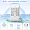 SUPOOBE 4-in-1 Portable Air Conditioner Mini Air Cooler 900 ml USB Fan 3 Speeds 2 Humidification Modes