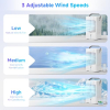SUPOOBE 4-in-1 Portable Air Conditioner Mini Air Cooler 900 ml USB Fan 3 Speeds 2 Humidification Modes